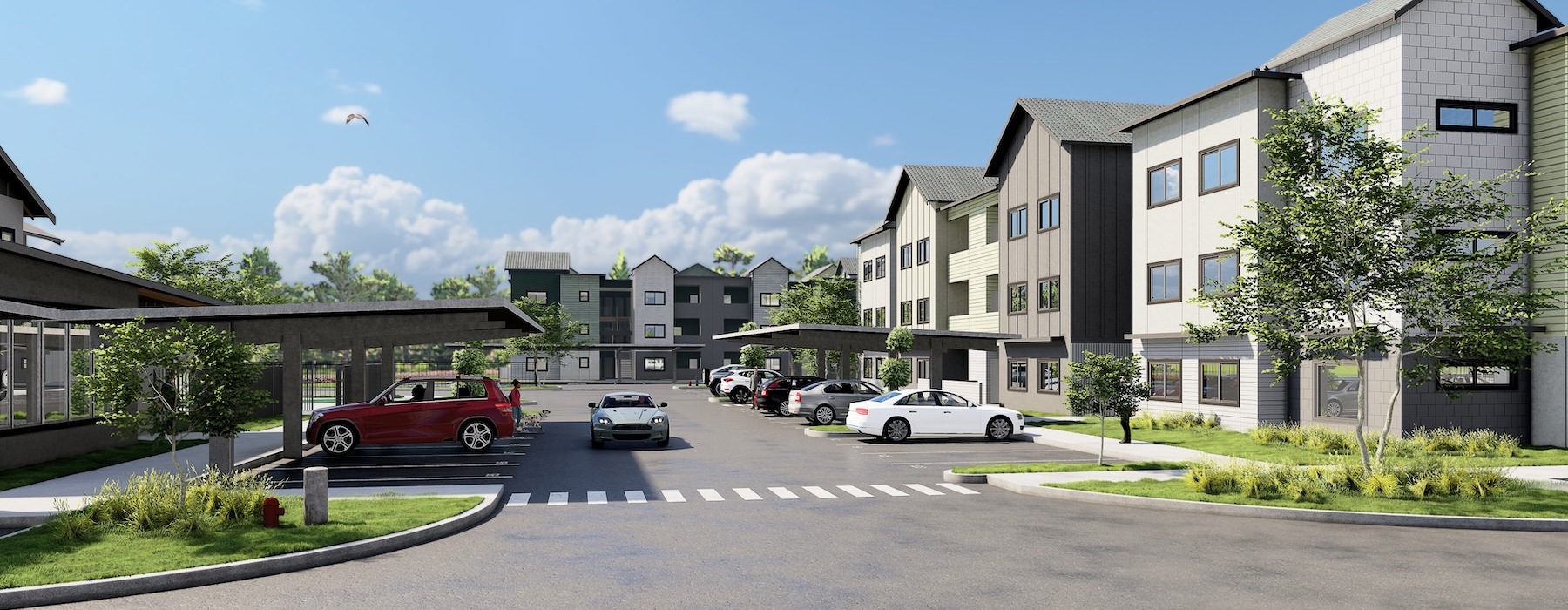 a street with cars parked on it